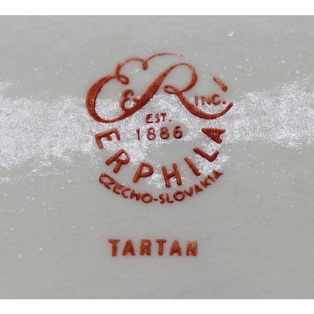 1910s Circa 1910 "Tartan" Charger by Erphila, Czecho-Slovakia For Sale - Image 5 of 5