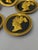 Mid 19th Century Set 5, 19th Century French Neoclassical Gilt Bronze Warrior Medallion Tiebacks For Sale - Image 5 of 10