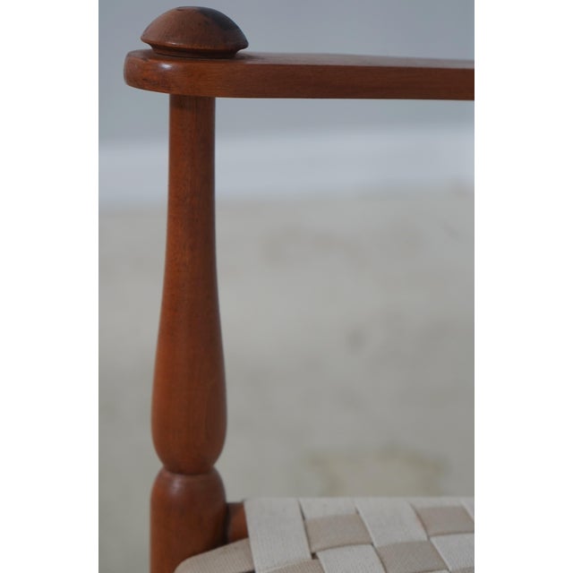 Nichols & Stone Set of 6 Shaker Style Cherry Ladder Back Dining Chairs For Sale In Philadelphia - Image 6 of 18