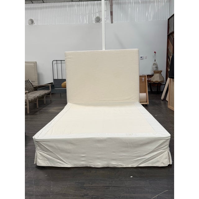 Design Plus Gallery presents the Queen Size Linen Slipcovered Headboard from Restoration Hardware. This queen-size bed has...