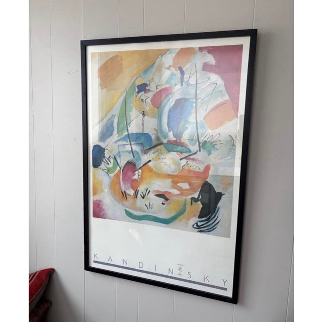 Abstract Large Framed Wassily Kandinsky Exhibition Poster Print in Black Frame For Sale - Image 3 of 9