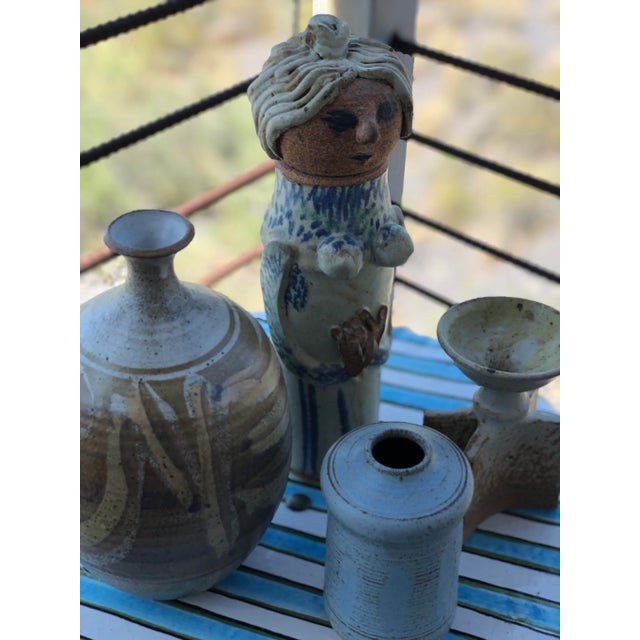 1960s Mid Century Ceramic Woman Vessel For Sale - Image 10 of 13