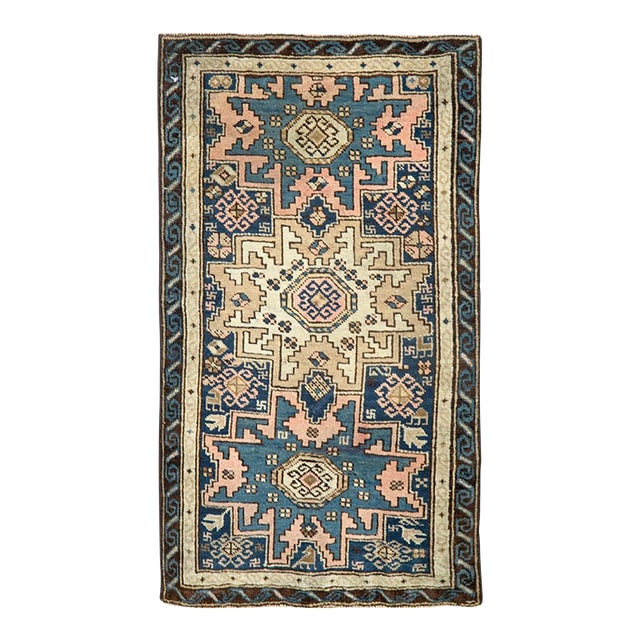 Galerie Shabab Collection Early 20th Century Caucasian Shirvan Throw Rug For Sale