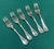 Silver-Plated Fish Forks with Malmaison Pattern from Christofle, Set of 5 For Sale - Image 6 of 6