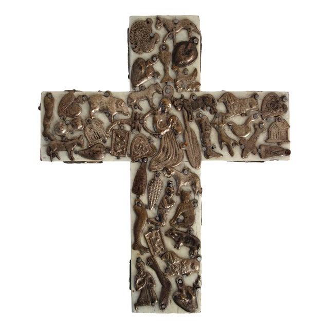 Folk Art Cross by Estela Ogazon, Mexico For Sale