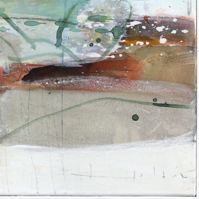 2020s Mystical Landscape - Large Layered Abstract Scenic Colorfield Painting Original Artwork by Greet Helsen For Sale - Image 5 of 8