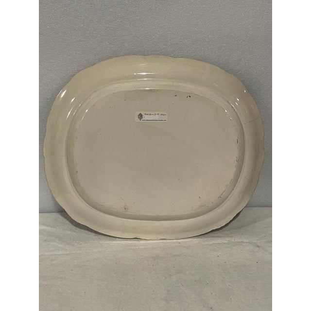 Early 19th Century English Blue and White Platter With Pagoda For Sale - Image 6 of 6