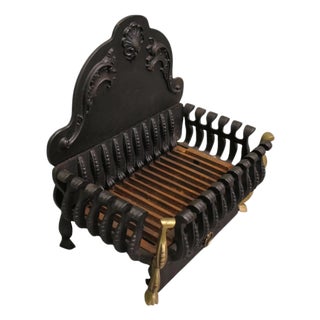 Vintage Regency Style Iron Fire Grate, 1950 For Sale