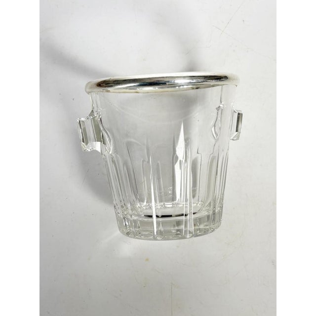 Glass and Silver Ice Bucket, France, 1970s For Sale - Image 4 of 9