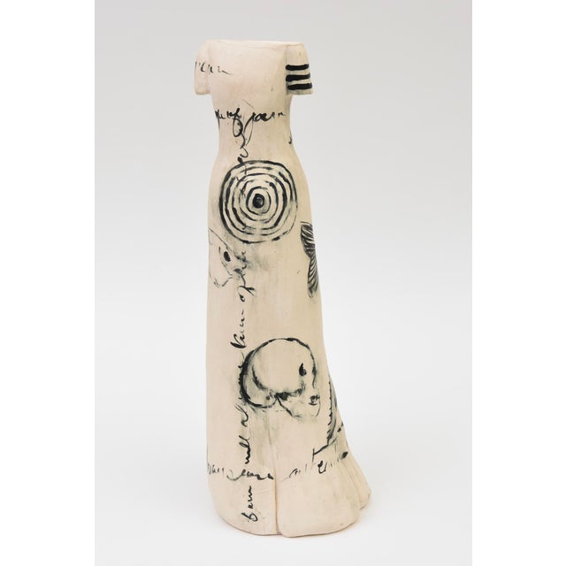 Vintage 1980's Abstract Female Ceramic Torso Sculpture For Sale - Image 9 of 11