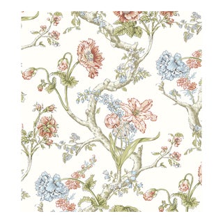 Sample - The House of Scalamandré Andrew Jackson Floral Wallcovering, Countryside For Sale