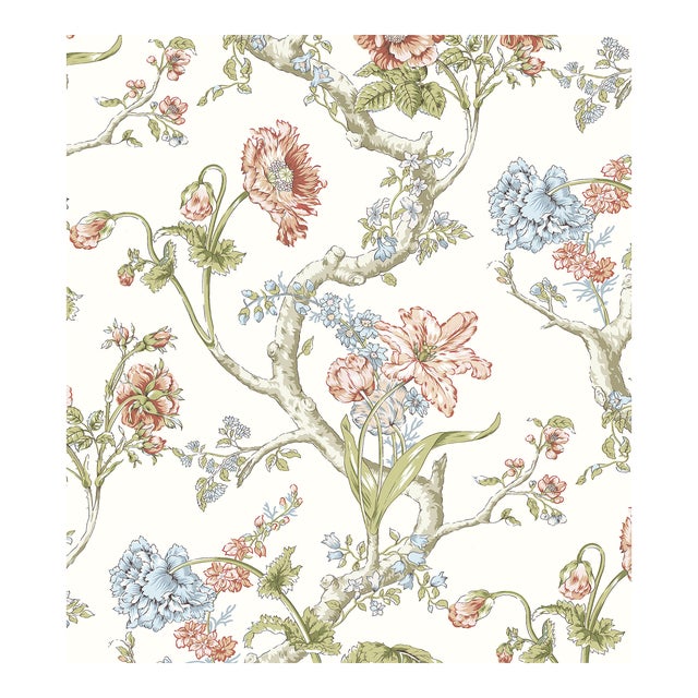Sample - The House of Scalamandré Andrew Jackson Floral Wallcovering, Countryside For Sale