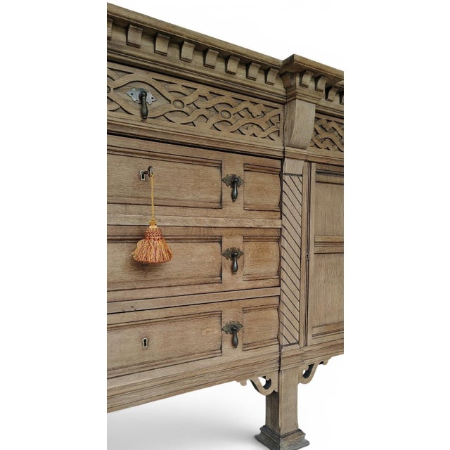 Tan Early 1900s Rustic European Sideboard For Sale - Image 8 of 13