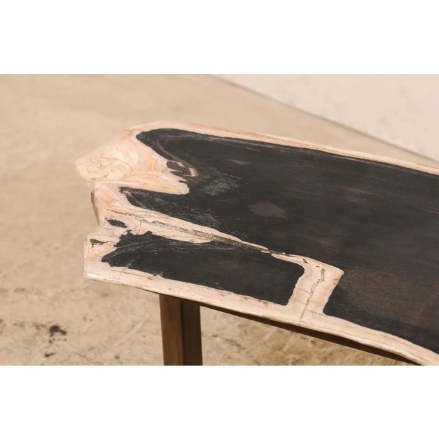 Organic Modern Petrified Wood Coffee Table or Bench For Sale In Atlanta - Image 6 of 12
