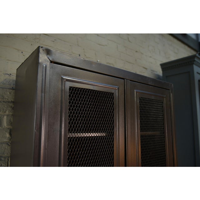 1950s Mesh Cabinet with 2 Metal Doors from Tolix, 1950s For Sale - Image 5 of 15