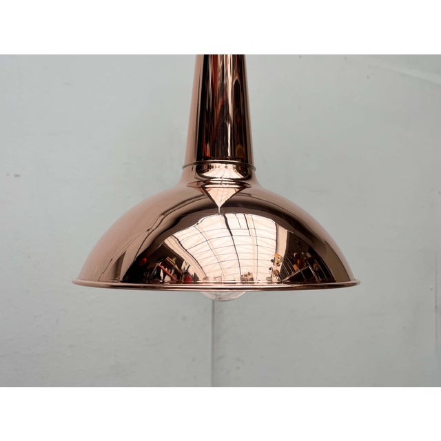 Mid-Century Modern Danish Copper Cone Pendant Lamp, 1950s For Sale - Image 10 of 18