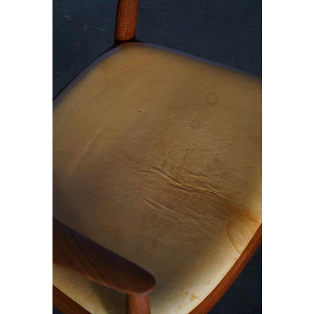 Model JH501 Armchair in Teak and Leather by Hans J. Wegner, 1950s For Sale - Image 10 of 16