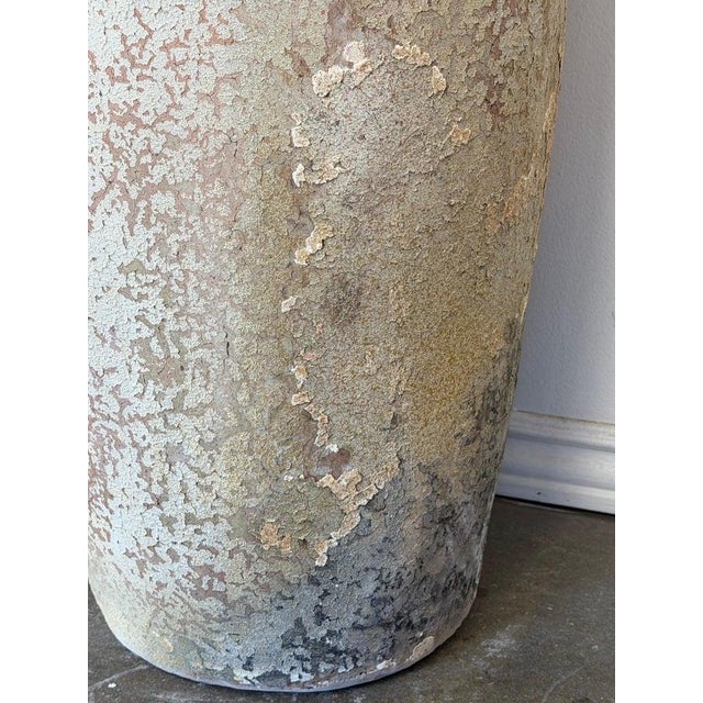 Pair of Monumental Antique Water Jars - Tall Crucible Form Olive Jars For Sale - Image 4 of 13