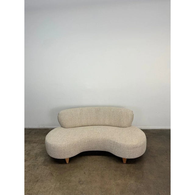 Made to Order Kidney Loveseat Sofa For Sale - Image 4 of 11