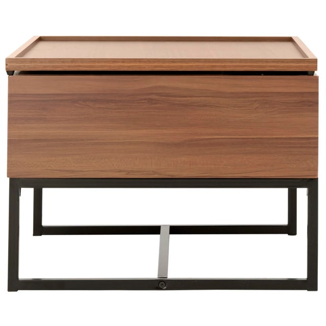 Williams Lift-Top Coffee Table in Dark Oak & Black For Sale - Image 4 of 9