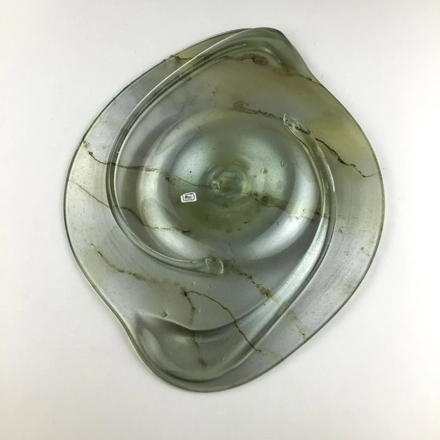 Artisan Abstract Glass Fruit Platter Plate Mexico For Sale - Image 9 of 13