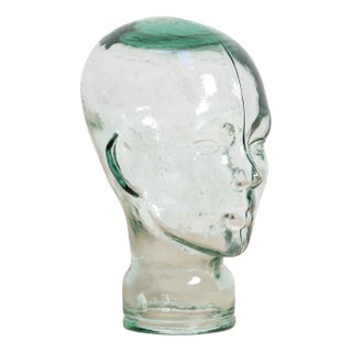 Decorative Glass Head Sculpture, 1970s For Sale
