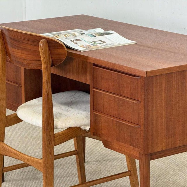 Mid-Century Modern Danish Teak Desk, 1960s For Sale - Image 10 of 12