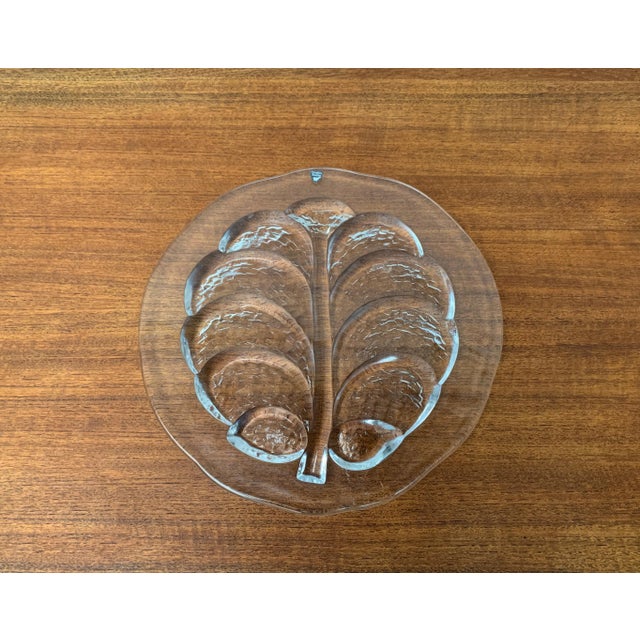 Large Vintage Swedish Glass Plate from Orrefors For Sale - Image 3 of 18