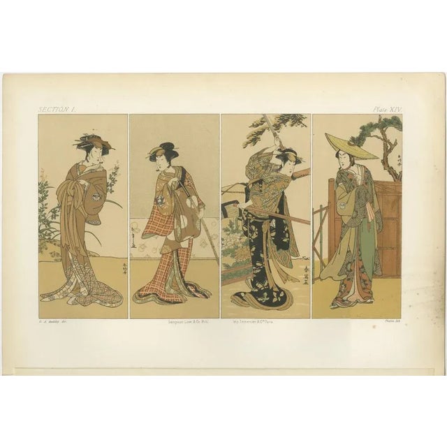 Four Women in Edo-Period Kimono, 1882, Print For Sale - Image 6 of 6
