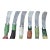 Vintage Whimsical Ceramic Set of Cheese Knives - 16 pcs For Sale