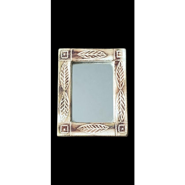 Ceramic Vintage Ceramic Mirror by Olivier Pettit, 1960s For Sale - Image 7 of 7