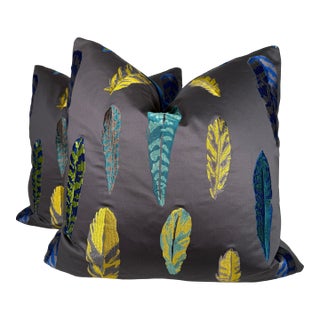 Casamance "Feathers" 22" PIllows-A Pair For Sale