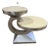 Artmax Postmodern Faux Stone and Wood Side Table For Sale
