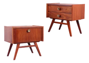 Vintage Danish Nightstands in Teak from Fristho, 1950s, Set of 2