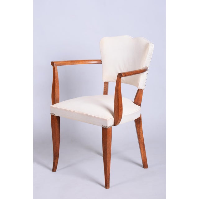 Art Deco Beech Armchair from Jules Leleu, France, 1930s For Sale - Image 14 of 14