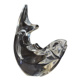 Orrefors Crystal Fish Trout Paperweight Figurine Olle Alberius Sweden Signed For Sale