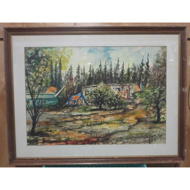 This is an AMAZING VINTAGE ORIGINAL watercolor by celebrated Jewish artist Paul Baruch from the 1950s. Paul Baruch was a...