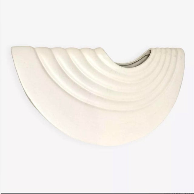 Ivory Vintage Ceramic Vase, 1980 For Sale - Image 8 of 8