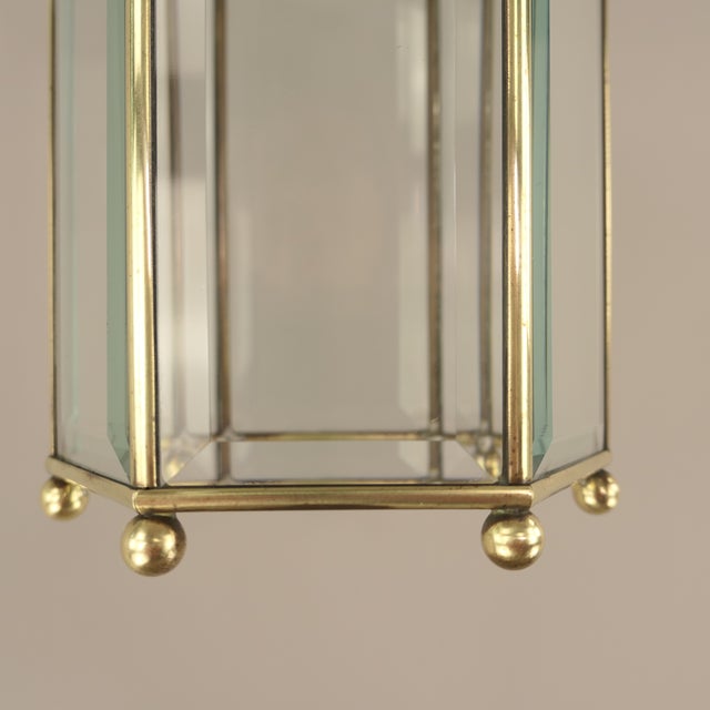 Art Deco Viennese Pendant Chandelier with Hand-Cut Glass, 1920s For Sale - Image 3 of 10