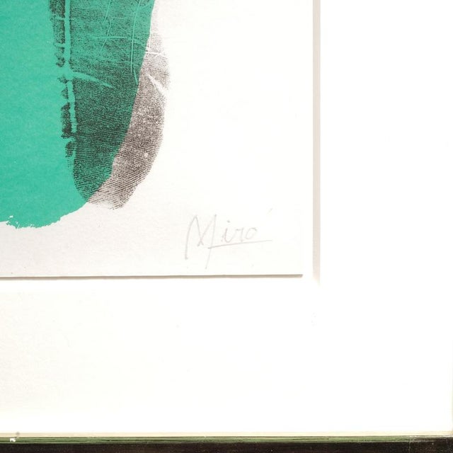 Joan Miró, Composition from Derrière le Miroir, 1956, Magazine Page Lithograph For Sale - Image 3 of 3