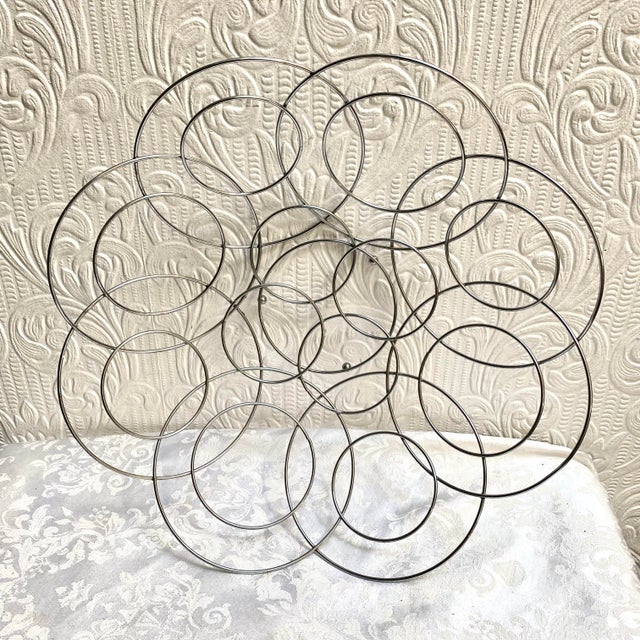 Mid-Century Modern 1960s Vintage Mid Century Modern Atomic Chrome Large Footed Fruit Bowl For Sale - Image 3 of 7