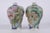 :A pair of Vintage Chinese Polychrome Molded-Relief Dragon Vases with six-character mark to underside. Beautifully...