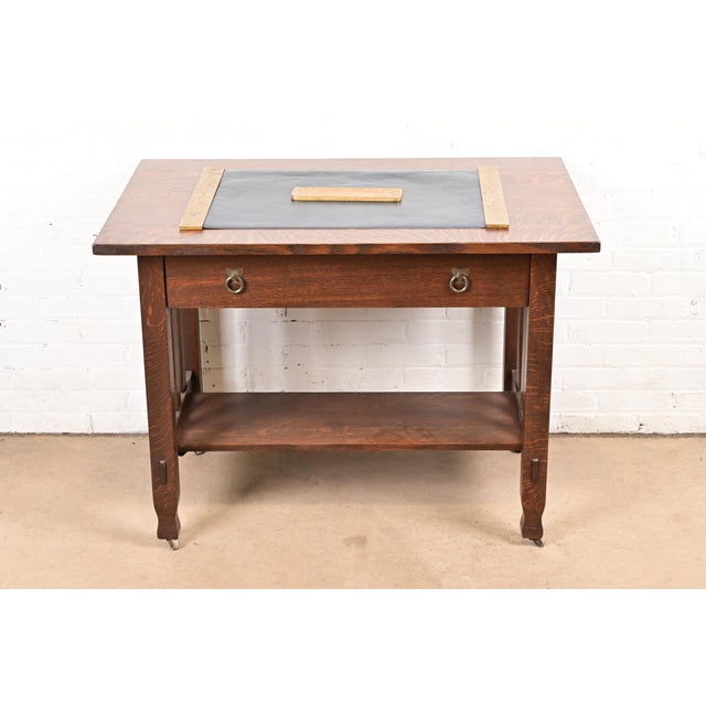 Tiffany Studios New York Zodiac Bronze Doré Pen Tray For Sale - Image 12 of 13