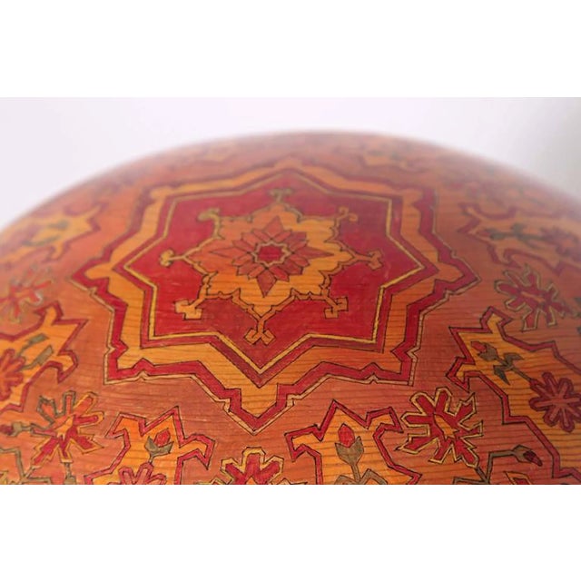 Vintage Hand-Sculpted Solid Sugar Pine Sphere Sculpture For Sale In Dallas - Image 6 of 11