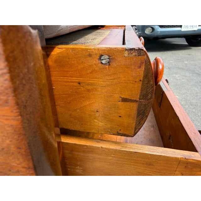 Antique 19th Century American Empire Flame Mahogany Drop Leaf Side Table For Sale - Image 16 of 16