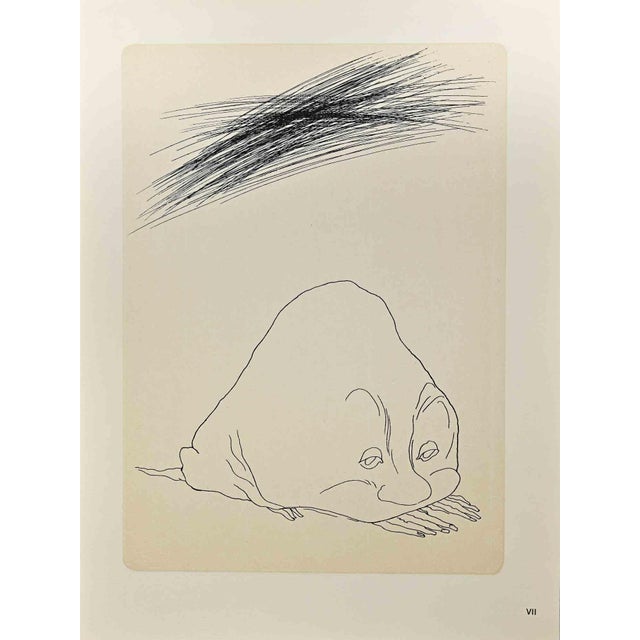 Fantastic Creature is a print on cream-colored paper, realized by Latis (Emmanuel Peillet) artist in the 1970s. Phototype...