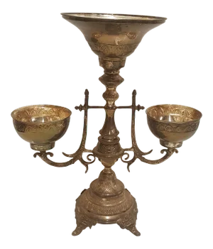 1980s Large Silverplate Aldas Epergne