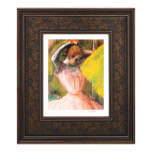 Edgar Degas Danseuse a Mi-Corps Se Coiffant Framed