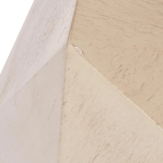 2010s Geometric Side Table - Pedestal With Ceruse Finish For Sale - Image 5 of 12