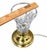 English Vintage Cut Glass Portable Table Lamp Brass For Sale - Image 3 of 7
